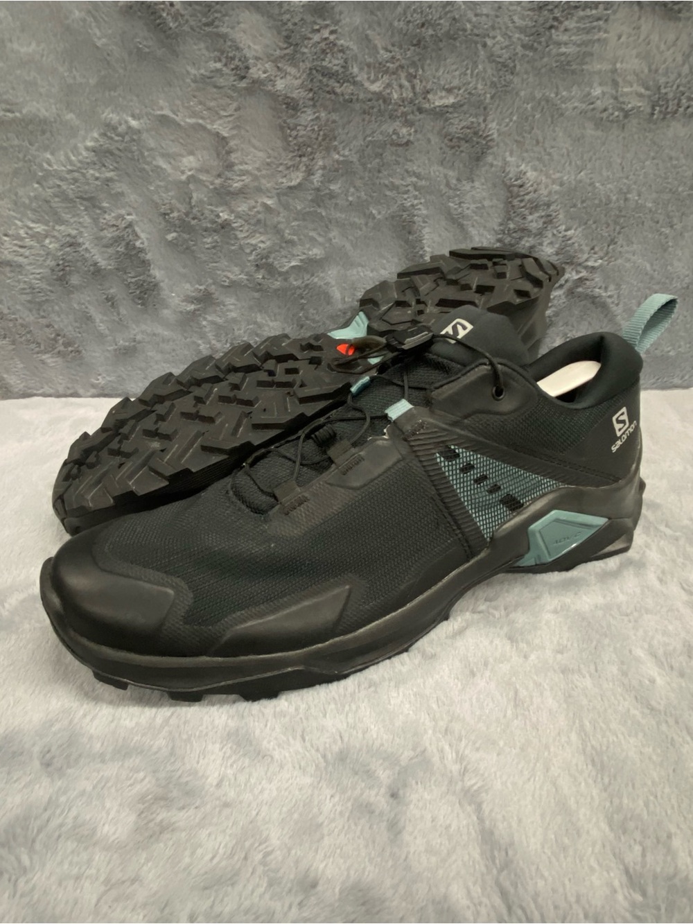 SALOMON X Raise 2 Hiking Shoes Mens Size 11 Black Gray Trail Sneakers Slip On